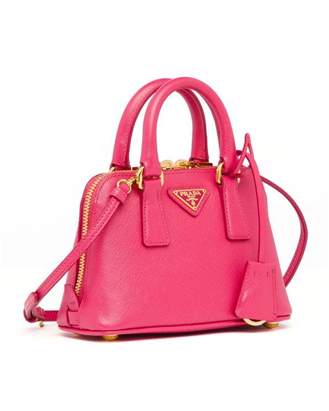 prada mini saffiano promenade bag pink|prada mini saffiano price.